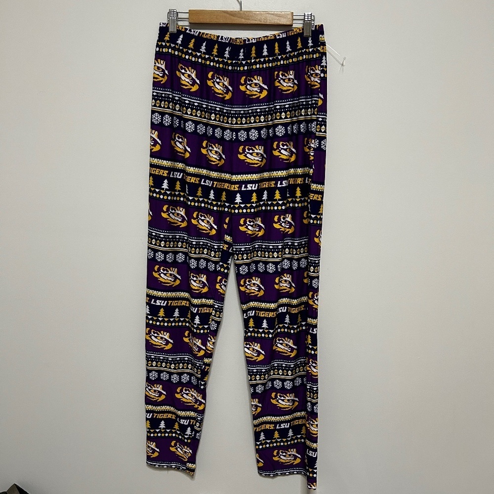 2 for $12 LSU Tigers Pyjama Bottoms Men's Size Medium Holiday Winter Loungewear